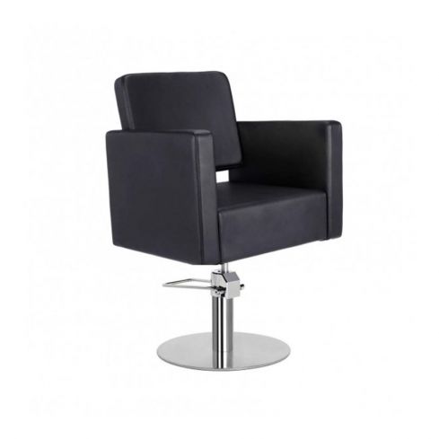Sillón hidráulico de corte con base redonda y reposabrazos Modelo Dora R