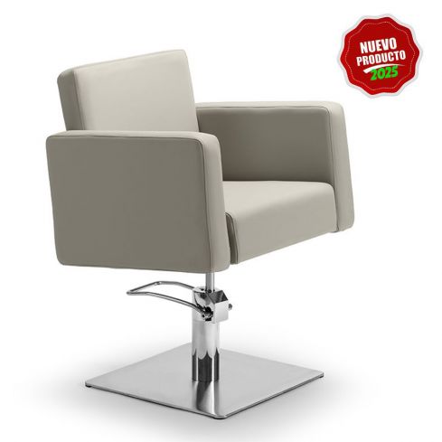 Sillón hidráulico de corte con base cuadrada y reposabrazos Modelo Lera Stone