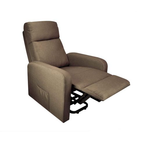Sillón de Masaje Relax reclinable en Tela Elegant Modelo Magno - Color Marrón