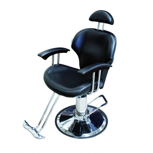 Sillón Barbero o Peluquería hidráulico reclinable con reposapiés cromado Modelo Unisex