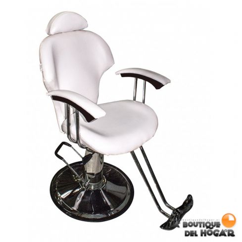 Sillón Barbero o Peluquería hidráulico reclinable con reposapiés cromado Modelo Unisex