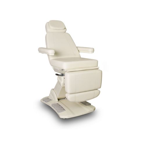 Camilla de Estética Gama Alta de 4 motores con botonera y pedales integrados Modelo Cygnus 4CR Beige
