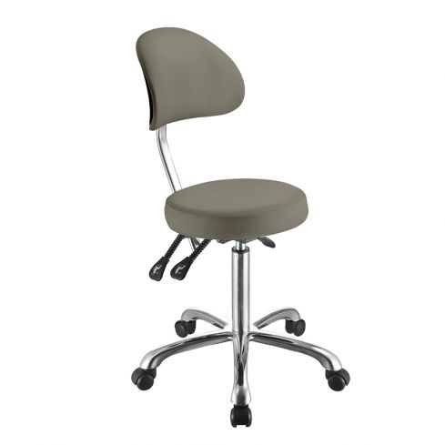 Taburete ergonómico con respaldo regulable en altura e inclinación Comfort Modelo 1025B Weelko - Color Beige