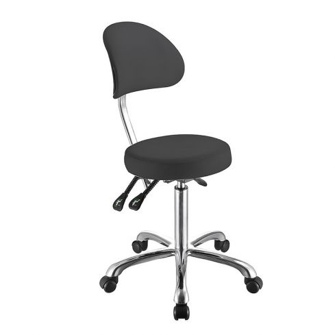 Taburete ergonómico con respaldo regulable en altura e inclinación Comfort Modelo 1025B Weelko - Color Gris oscuro