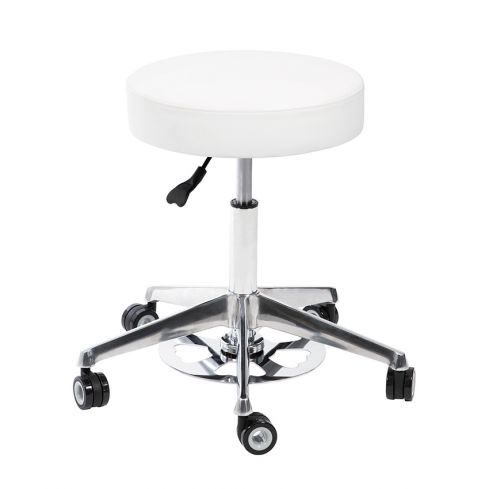 Taburete ergonómico regulable en altura sin respaldo Modelo Ceti Adapt Blanco