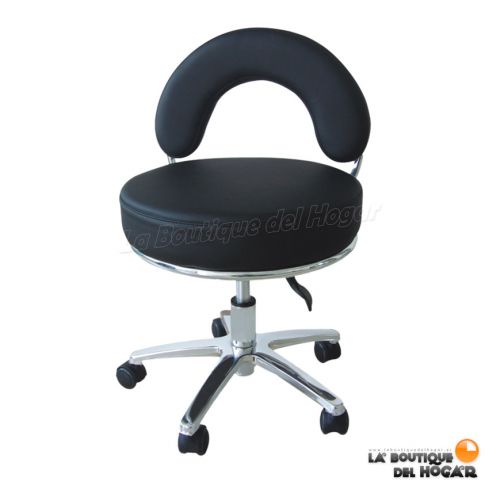 Taburete ergonómico para pedicura con respaldo bajo Modelo Zen