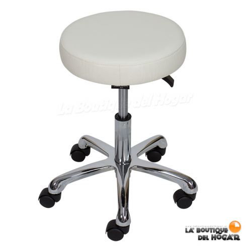 Taburete ergonómico con base y pistón cromados Órbita XXL SM-01