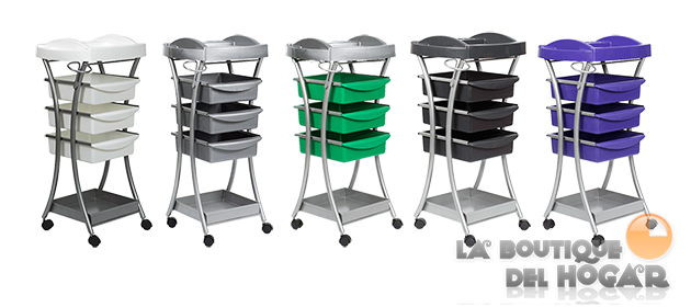 Carrito de peluquería con 3 cajones Modelo PT03