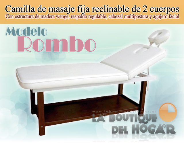 Camilla de masaje fija de 2 cuerpos Rombo Modelo WK-S001