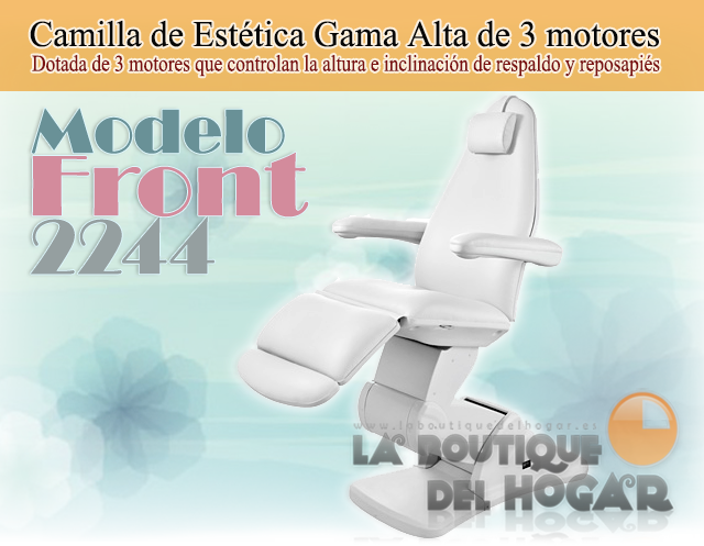 Camilla de Estética Gama Alta de 3 cuerpos con agujero facial Modelo Front 2244