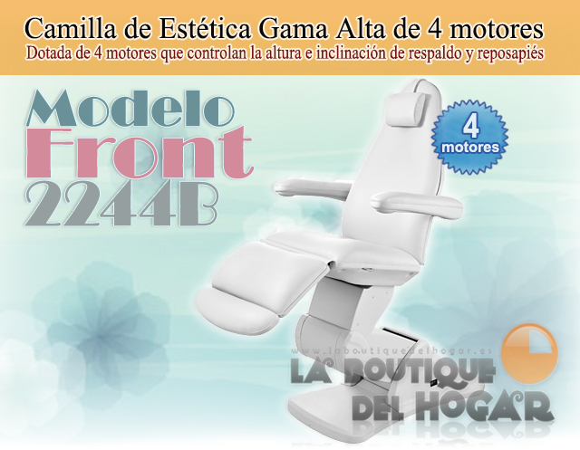 Camilla de Estética Gama Alta de 4 motores con agujero facial Modelo Front 2244B