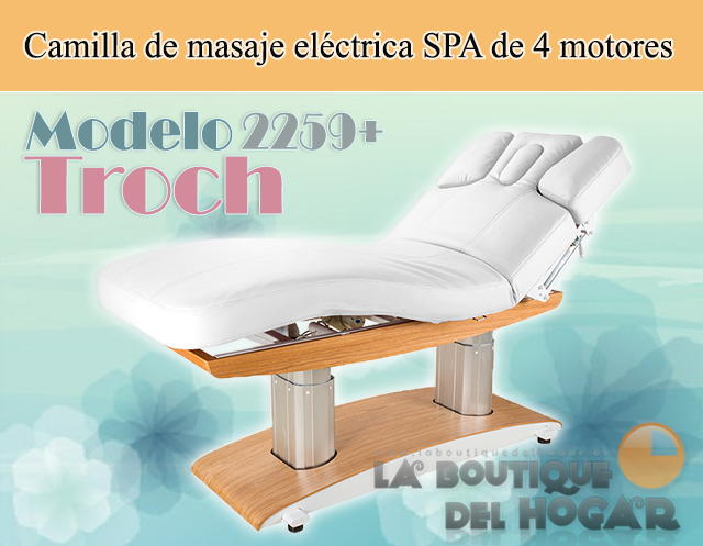 Camilla de Masaje eléctrica SPA con 4 motores y acabado de madera Troch 2259+