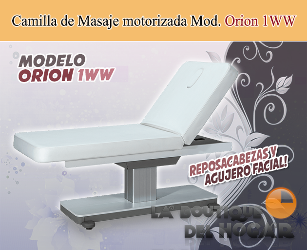 Camilla de masaje eléctrica de 2 cuerpos con agujero facial Modelo Orion 1WW