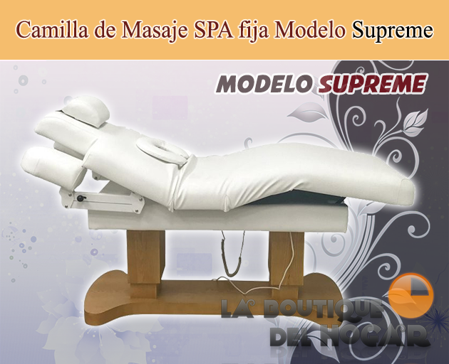 Camilla de Masaje eléctrica SPA con 3 motores y agujero facial Modelo Supreme