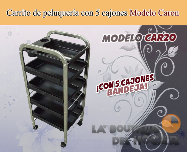 Carrito de peluquería con 5 cajones Caron