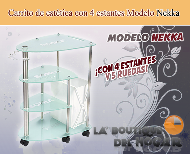 Carrito de estética de 4 estantes Modelo Nekka