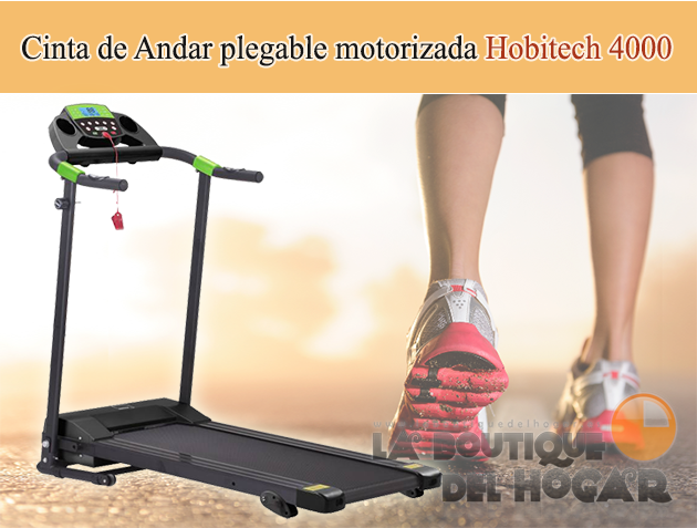 Cinta Andadora plegable motorizada con pantalla LCD Modelo Hobitech 4000 Negra