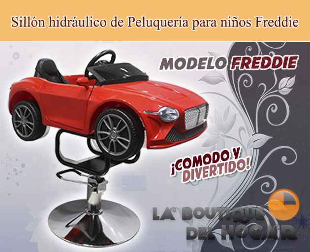 Sillón de Peluquería hidráulico con diseño de cochecito para niños Modelo Freddie