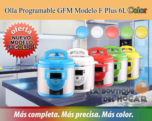 olla Programable GFM modelo F Plus Color – 6 litros