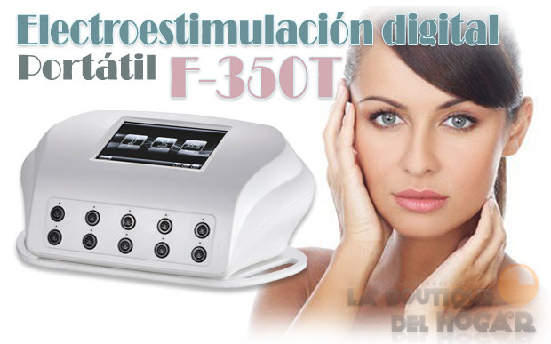 Aparato de Electroestimulación digital con pantalla táctil Modelo F-350T y diseño de sobremesa