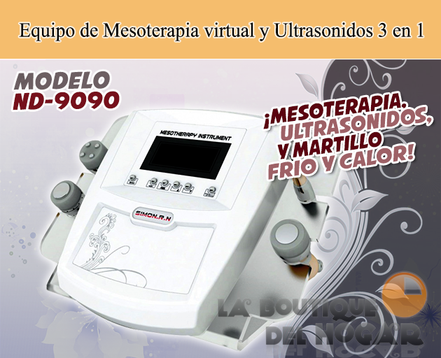 Equipo de Mesoterapia virtual y Ultrasonidos ND-9090