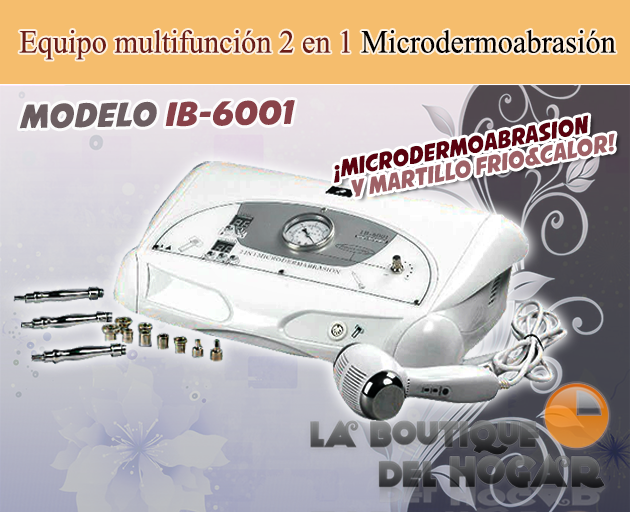 Equipo Multifunción 2 en 1: Microdermoabrasion + Martillo Frio & Calor Modelo IB-6001