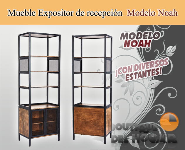 Mueble Expositor Estantería de recepción con estantes Modelo Noah