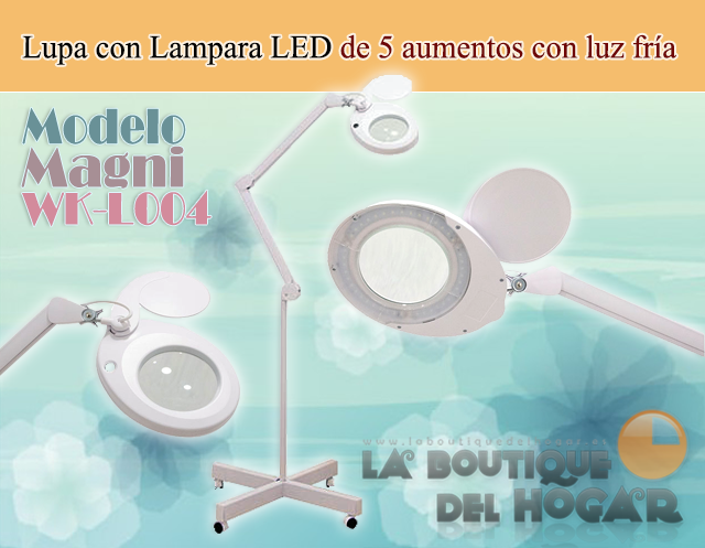 Lupa con Lampara LED de 5 aumentos con luz fría y brazo articulado Magni WK-L004T