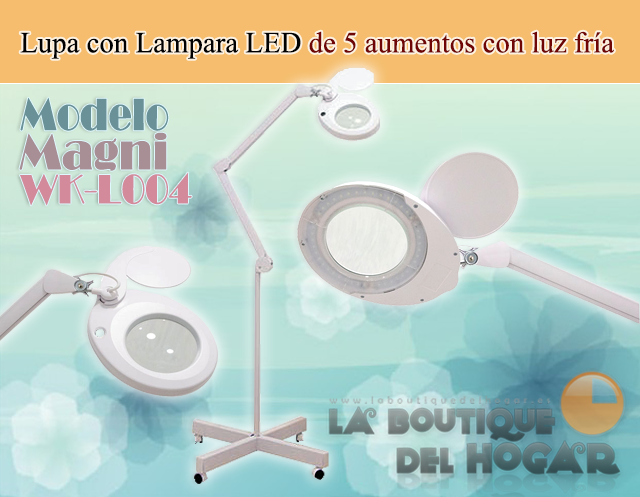 Lámpara lupa LED de luz fría con lupa de 3 aumentos y punto focal