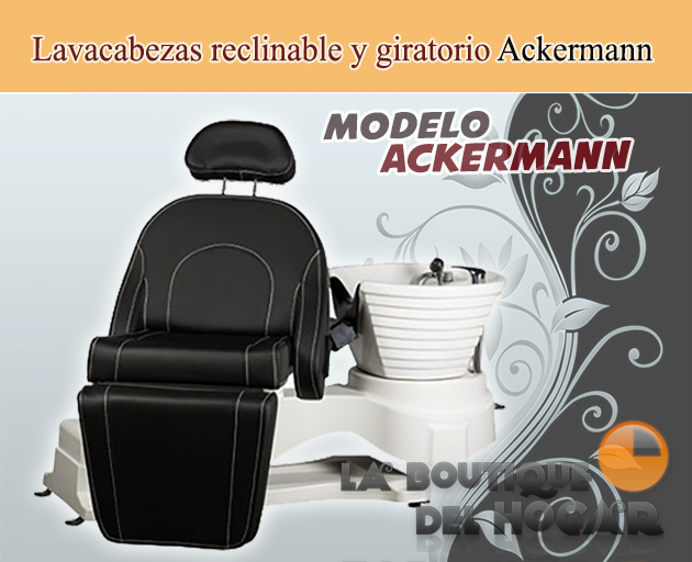 Lavacabezas Gama Alta reclinable y giratorio con 3 motores Modelo Ackermann