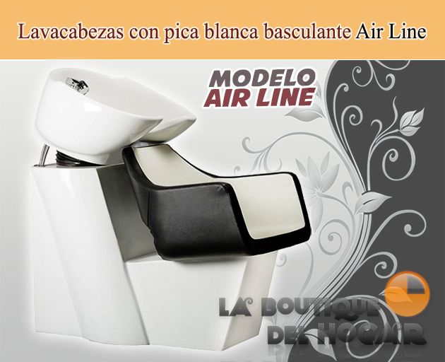 Lavacabezas con pica blanca y respaldo ergonómico Modelo Air Line