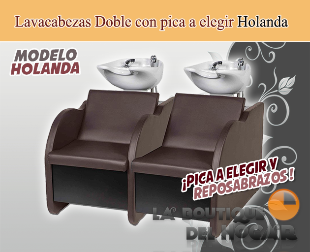 Lavacabezas Onda Doble con pica blanca Modelo Holanda