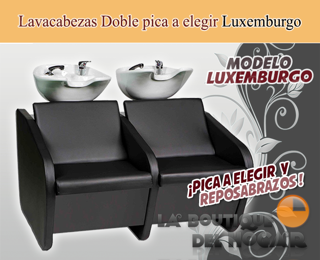 Lavacabezas Doble con pica blanca Modelo Luxemburgo