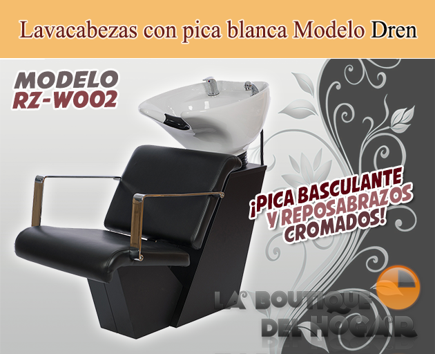 Lavacabezas Gama Alta con pica blanca Dren Modelo RZ-W002