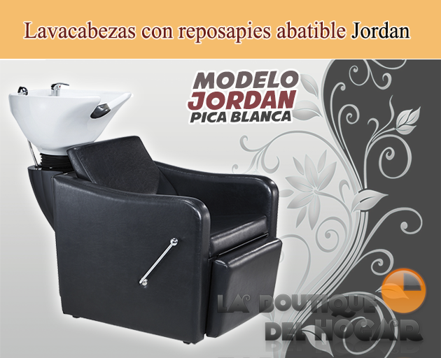 Lavacabezas con pica blanca y respaldo ergonómico Modelo Straight Line Black