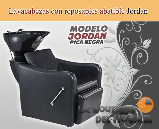 Lavacabezas con pica negra y respaldo ergonómico Modelo Straight Line Black