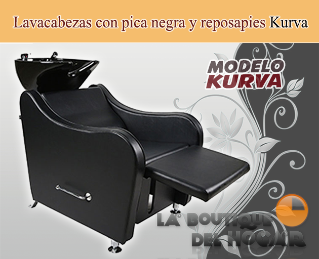 Silla de peluquería Kurva - negro