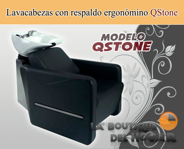 Lavacabezas con pica blanca y respaldo ergonómico Modelo QStone