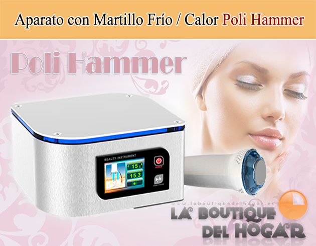 Aparato con martillo de frío y calor para tratamientos faciales Poli Hammer