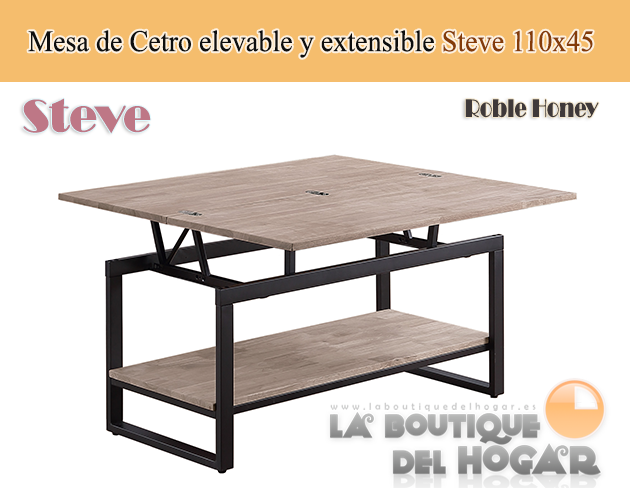 MESA Centro Elevable y Extensible Steve 