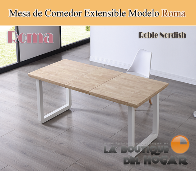 Mesa extensible color roble claro 235 cm