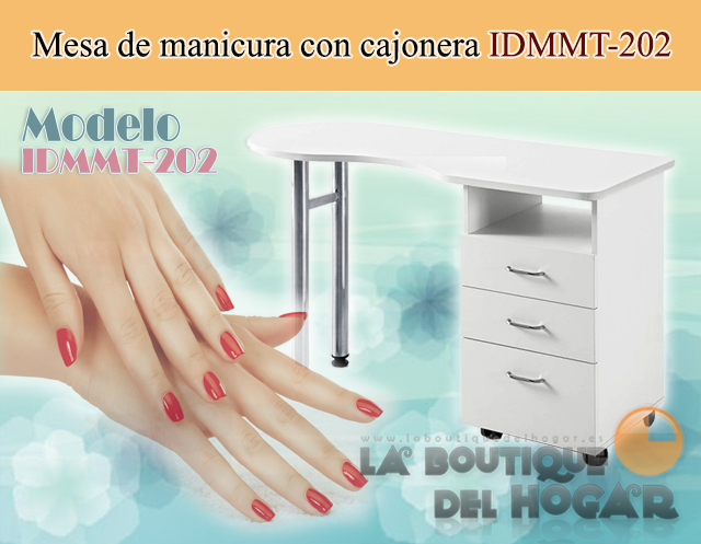 Mesa de manicura con cajones IDMMT-202