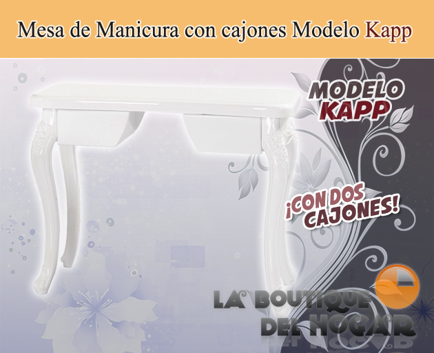 Mesa de manicura con cajones Kapp