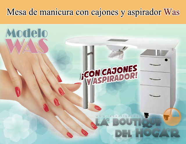 Mesa de manicura con cajones y aspirador Ulnar Modelo WK-M003