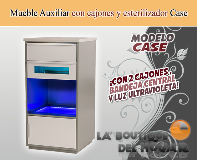 Carrito Auxiliar con cajones y esterilizador Case F380B