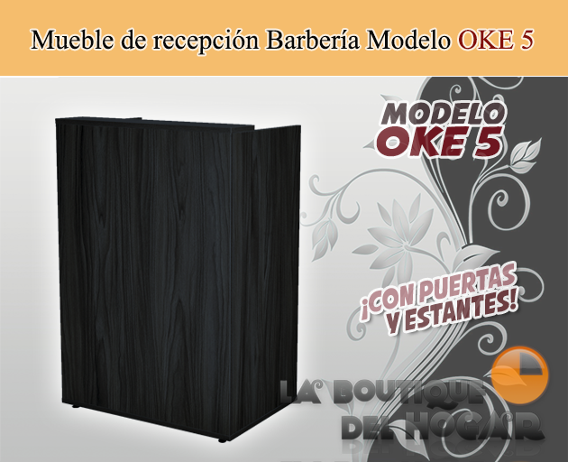 Mueble de recepción de madera con puertas y estantes Modelo OKE 5 B