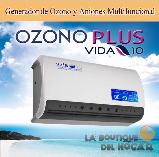 Generador de Ozono y Aniones Ozono Plus Vida 10