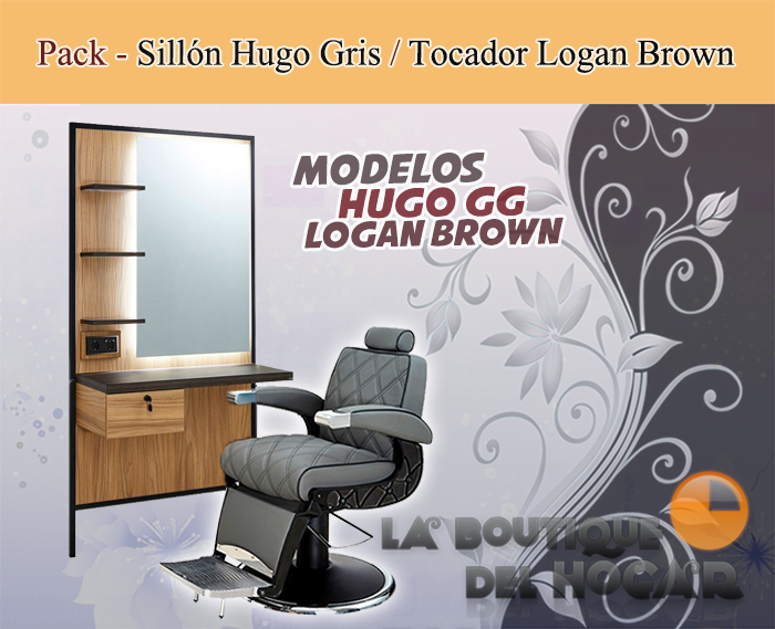 Pack - Sillón Barbería Kirk / Tocador Jules