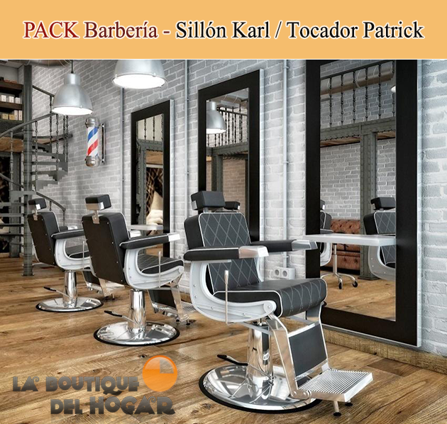 Pack - Sillón Barbería Kirk / Tocador Jules