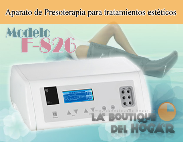 Aparato de Presoterapia F-826 para tratamientos estéticos